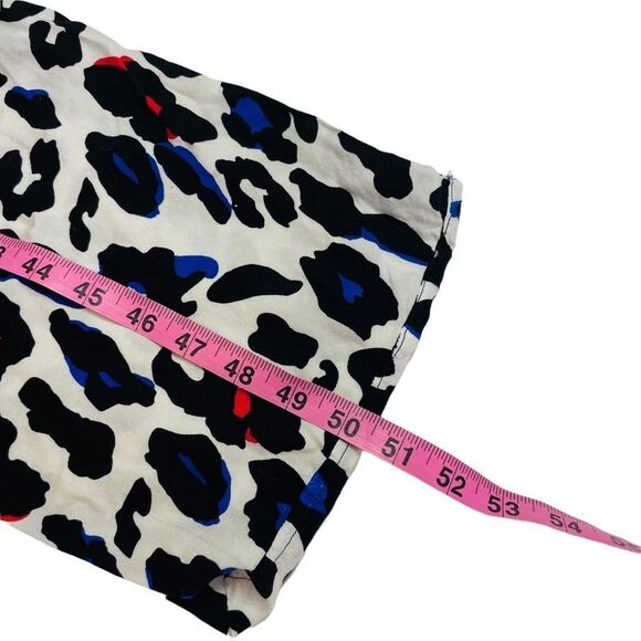 10/$25🦋 Charlotte Russe Black & White with Red & Blue Leopard Infinity Scarf - Picture 7 of 9